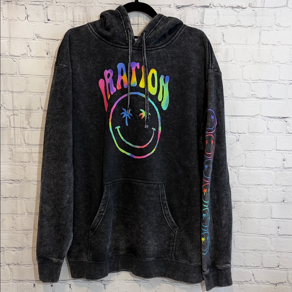 Iration Teen Spirit Black Hoodie by Independent Trading Company Size XL